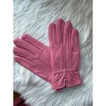 Bijoux Terner Pink Leather Gloves with Braided Detail Photo 6