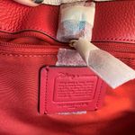 Coach Authentic Pebbled leather/signature coated canvas Cruella snap magnet tote Photo 7