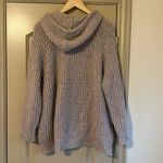 Aerie Hooded Knit Sweater Small Wool Photo 3
