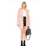 J.O.A. .  (Just one answer) Shearling Teddy Coat in Dusty Pink Photo 1
