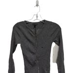 EXPRESS Vintage 2000's Y2K Long Sleeve Sweater Slim Fit Gray Ribbed Full Zip NWT Size XS Photo 1