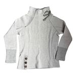 prAna  The Lucia Wool Women's Natural Cream Sweater Button Accents Size M Photo 3