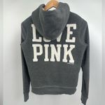 PINK - Victoria's Secret Victoria‎ Secret Pink Gray Full Zip Hoodie Jacket 
Sherpa Lining Pockets SP Photo 6