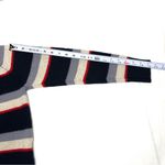 Italian Striped Wool Sweater Americana Crew Neck Long Sleeve Blue Size XS Photo 4