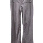 NWT The Gap SZ.26 High Rise Vegan Suede Retro ’70s Flare Jeans Pants Grey Gray Photo 1
