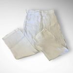 Nicole Miller Women's White 100% Linen High Rise Wide Leg Trousers Size 6 | NWT Photo 3