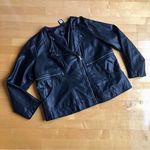 Worthington Faux Leather Lightweight Jacket, Black, Silver, Size 2X, NEW Photo 2