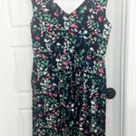 Nine West Fit and Flare Navy Floral Dress Size 6 Photo 3