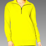 NWT Amazon Aware Relaxed Fit Half Zip Tunic Sweatshirt Neon Lime – XXS Yellow Photo 0