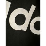 Adidas  Sweatshirt Hoodie Black 3-Stripe‎ Logo Stitched Women's Sz Small EUC Photo 6