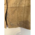 Brandon Thomas 100% Suede Leather Jacket Tan Women's Sz M Boho Western Rodeo Size M Photo 4