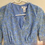 Japna  Light Blue Floral Layered Mini Dress Photo 1