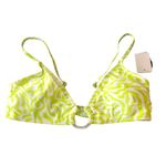 Salt & Cove Juniors Bikini Top O Ring Triangle Animal Print Lime Green M Size M Photo 2