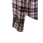 CP Shades  Tunic Top Size Medium 100% Linen Plaid Button Front Long Sleeve Shirt Photo 7