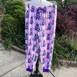 Disney Christmas Pajama Pants Eeyore Winnie the Pooh Womens S Pink Purple Jogger Photo 2