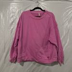 Free People Movement Pink Solid Metti Crew Neck Sweatshirt Size Medium Photo 1