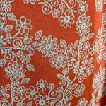 LuLaRoe Carly Orange w/Blue Floral Print Short Sleeve Knit Dress Photo 9