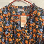 KIRUNDO Long Sleeve Boho Floral Print Casual Loose Dress Size L New With Tag Blue Size L Photo 1