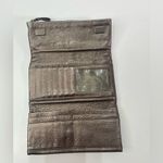 Brighton  Nolita Wallet Silver Metallic Shimmer Trifold Magnetic Coin Pocket Boho Photo 3
