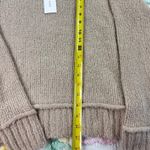 Pink Rose Tan Cozy Knit Sweater Long Sleeve Crew Neck Relaxed Fit Women's Small Photo 4