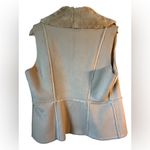 Dana Buchman  Faux Shearling Vest Women's Sz 12 Petite Beige Photo 1
