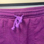 Roots  Canada Womens Cut Off Sweat Shorts Purple Pull On Patch Logo Pockets Small Photo 1