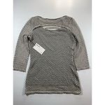 Bailey 44 TOMO KHANI Top Black White Striped‎ Size S Perforated Jersey Top NWT Photo 2