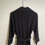 ZARA Basic Contrast Stitch Mini Shirt Dress Black White L Photo 8