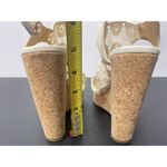 Lucky Brand  Women's Cream Lace & Wedge Heels Size 8.5 SKU 2073 Photo 3