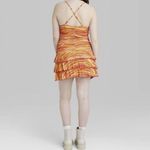 Wild Fable WF Women's Sleeveless RUCHED FRONT TIERED DRESS  PINK ZIG ZAG SIZE LARGE Photo 1