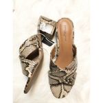 American Eagle  Womens SNAKESKIN  BLOCK HEEL Sandal Sz 8 Photo 2