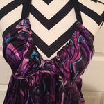 Guess Vintage Plunge Pleated Satin Purple Halter Top XS RARE Photo 12