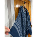 Maje Women’s  Old Money Blue Emilia Patterned Knit Wool Blend Poncho One Size Photo 3