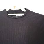 Reformation  Ribbed Fitted Cropped Tee Black Large‎ Photo 3