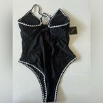 Zaful New One Piece Swimsuit black white Cheeky Swim Suit Bathing Womens XL Photo 5