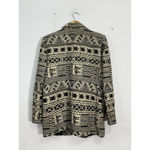 Womans Medium Brown Beige Jacquard Animal Geometric Lined Blazer Photo 1