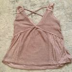 Pink/Lavender Ribbed Tank Top with V Photo 5