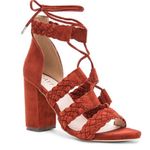 Revolve  RAYE Libby Heels Suede Woven Strap Size 7.5 Photo 0