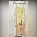 ZARA  NWT plisse double layered tiered silver Metallic thread pleated flowy dress Photo 8