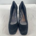 Stuart Weitzman  MaryMid Suede Block Heel Pump in‎ Black Size 8 Narrow Photo 4