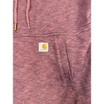 Carhartt Newberry Hoodie Womens XS Relaxed Fit Maroon French Terry Pullover Photo 2