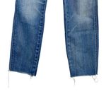 Madewell Indigo Skinny Overalls Denim Classic Workwear Ankle Raw Hem Photo 9