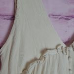 ASOS  CREPE CRINKLE PLEATED STYLE BUTTON FRONT RUFFLE WIDE LEG TANK JUMPSUIT 6 Photo 6