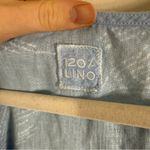 120% Lino Blue Tiered Glitter Mini Dress Palm Print Size XS Photo 6