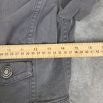 Ideology Gray Denim Short Jean Jacket Womens Size Small Military Moto Biker Photo 4