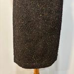 Liz Claiborne VTG Black Speckled Tweed Pencil Skirt Wool Blend Midi, Size 10 Photo 3
