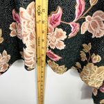 Maison dAmelie Paris Floral Puff Sleeve Top L‎ Black Pink Boho Cottage Romantic Size L Photo 3