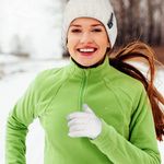 5 Pieces Women Winter Ski Outing Set, Knit Hat Scarf Gloves Earmuffs Stockings Photo 3