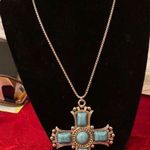 None Turquoise Big Cross Necklace Photo 1