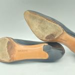 Salvatore Ferragamo Vintage 90s kitten Heels gold ring navy blue dress shoes Photo 6